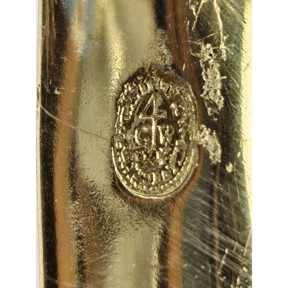 Antique Brass Shoe Horn VM Virginia Metalcrafters Ram Horn Curl Form Maker Stamp - Picture 6 of 12